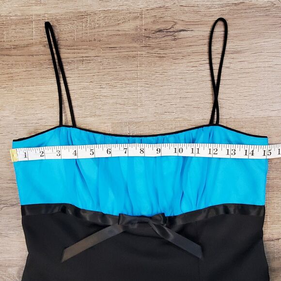 VTG Y2K ZumZum Niki Livas Babydoll Dress Tulle Goth Blue Black Party HoCo 9 / 10 - Picture 10 of 15